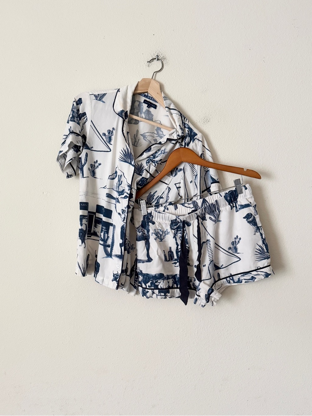 Katie Kime SMALL City Toille Marfa western pajama shorts set